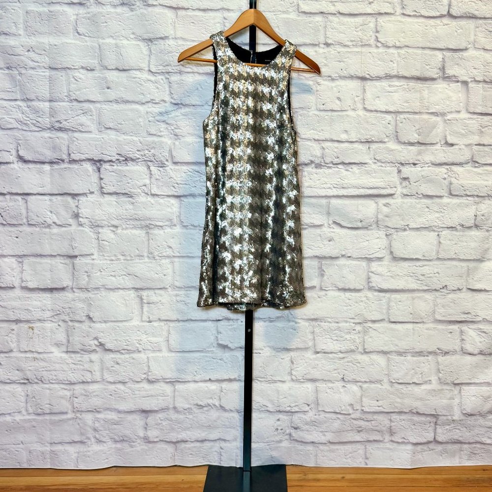 Talula Silver Sequin Mini Dress
